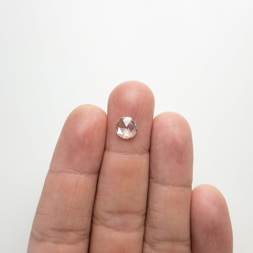 1.25ct 7.71x7.49x2.41mm SI1 Champagne Round Rosecut 18284-04 - Misfit Diamonds