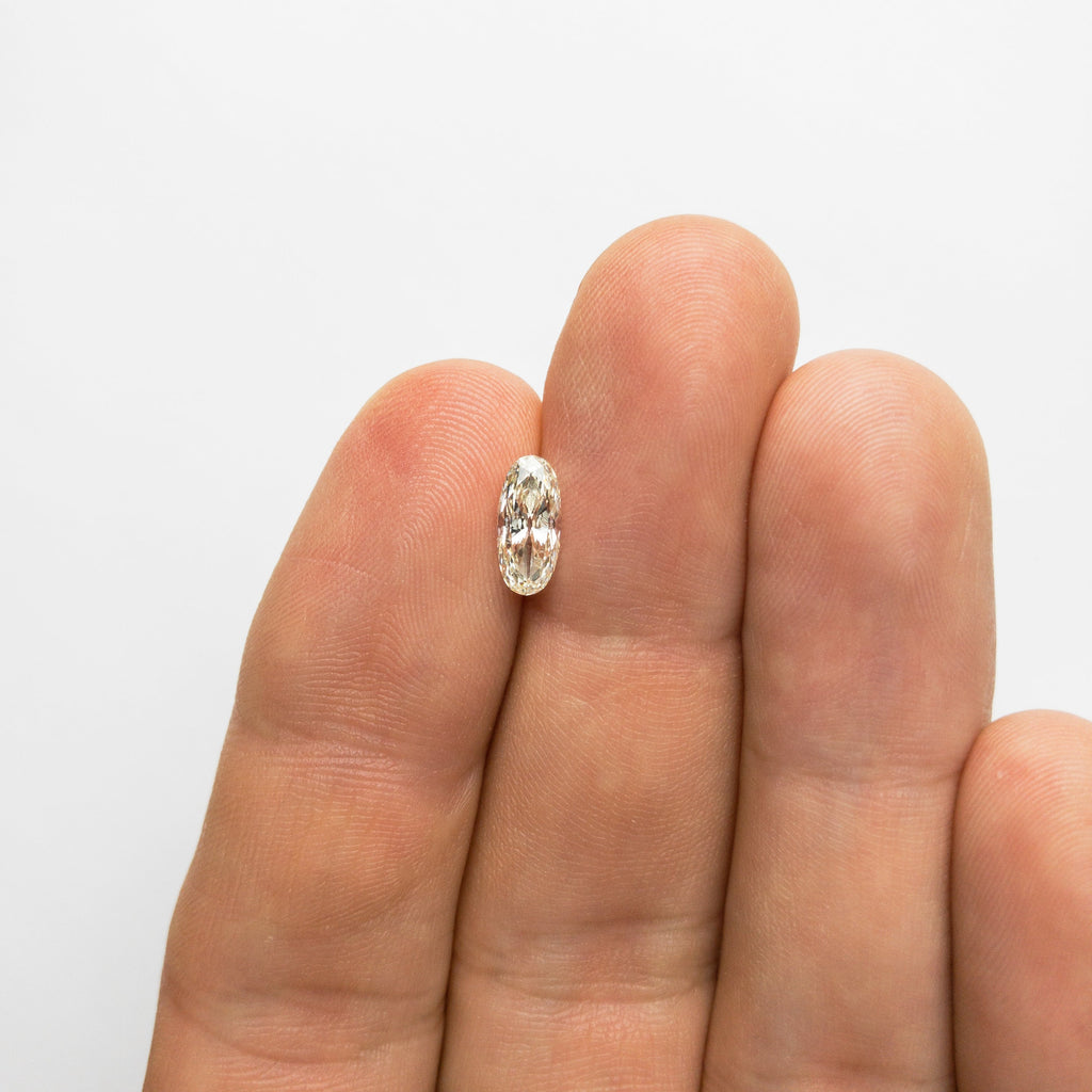 1.03ct 9.43x4.35x3.26mm SI2 K-L Moval Modern Antique Cut 18329-01 - Misfit Diamonds