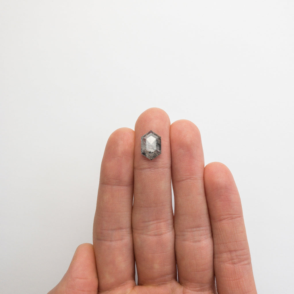 4.25ct 13.48x8.96x3.85mm Hexagon Rosecut 18484-06 - Misfit Diamonds