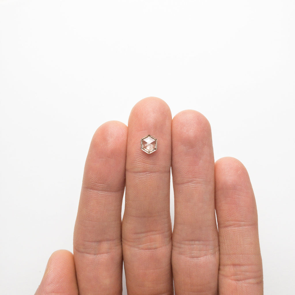 1.00ct 7.15x6.00x2.89mm Hexagon Rosecut 18804-01 - Misfit Diamonds