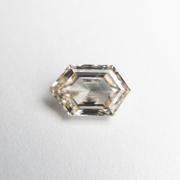1.01ct 8.35x5.18x2.95mm SI2+ Champagne Hexagon Rosecut 18855-01 - Misfit Diamonds